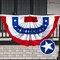 G128 Porch Bunting Flag American USA | 3x6 Ft | Embroidered 210D Polyester | Decoration for Balcony Porch Bannister, Mounted with Brass Grommets